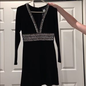 Venus V neck jeweled dress